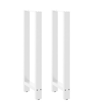 Picioare de masă de bar, albe, 2 buc., 40x(110-111) cm, oțel - WOODBB3023