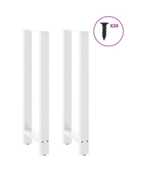 Picioare de masă de bar, albe, 2 buc., 40x(110-111) cm, oțel - WOODBB3023