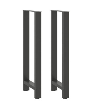 Picioare de masă de bar antracit, 2 buc., 40x(110-111) cm, oțel - WOODBB3024