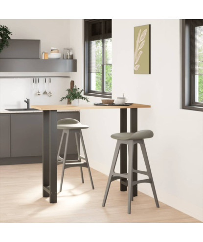 Picioare de masă de bar antracit, 2 buc., 40x(110-111) cm, oțel - WOODBB3024