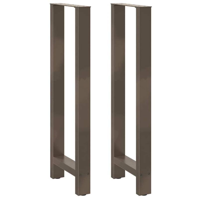 Picioare de masă de bar, oțel natural, 2 buc., 50x(110-111) cm, oțel - WOODBB3028
