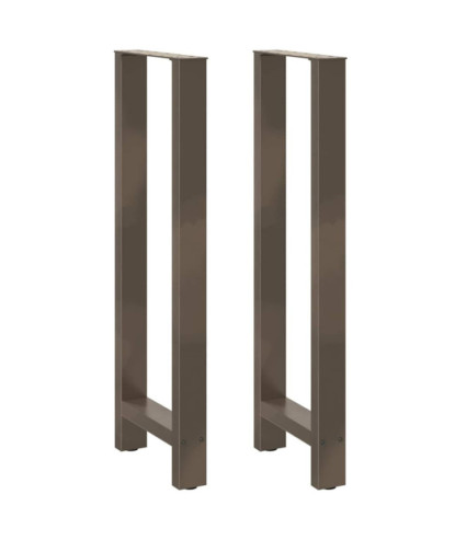 Picioare de masă de bar, oțel natural, 2 buc., 50x(110-111) cm, oțel - WOODBB3028