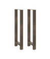 Picioare de masă de bar, oțel natural, 2 buc., 50x(110-111) cm, oțel - WOODBB3028