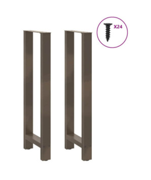 Picioare de masă de bar, oțel natural, 2 buc., 50x(110-111) cm, oțel - WOODBB3028