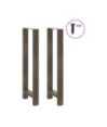 Picioare de masă de bar, oțel natural, 2 buc., 50x(110-111) cm, oțel - WOODBB3028