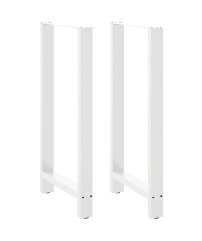 Picioare de masă de bar, albe, 2 buc., 60x(110-111) cm, oțel - WOODBB3030
