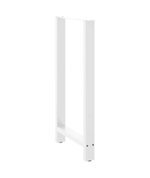 Picioare de masă de bar, albe, 2 buc., 60x(110-111) cm, oțel - WOODBB3030