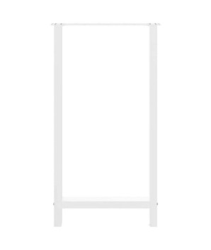 Picioare de masă de bar, albe, 2 buc., 60x(110-111) cm, oțel - WOODBB3030