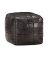 Fotoliu puf, negru, 40 x 40 x 40 cm, piele naturală de capră - WOODBB3032 Fotoliu puf, negru, 40 x 40 x 40 cm, piele naturală de capră - WOODBB3032