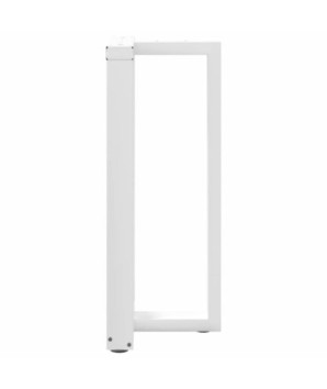 Picioare de masă de bar în formă de T, 2 buc., alb, 40x35x(90-91) cm, oțel - WOODBB3034