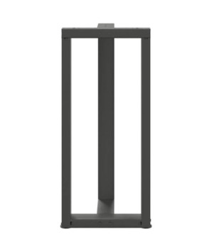 Picioare de masă de bar în formă de T, 2 buc., antracit, 40x35x(90-91) cm, oțel - WOODBB3035