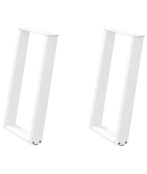 Picioare de masă în formă de U, 2 buc., alb, 50x(72-73) cm, oțel - WOODBB3047