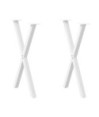 Picioare de masă în formă de X, 2 buc., alb, 50x(72-73) cm, oțel - WOODBB3048 Picioare de masă în formă de X, 2 buc., alb, 50x(72-73) cm, oțel - WOODBB3048