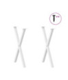 Picioare de masă în formă de X, 2 buc., alb, 50x(72-73) cm, oțel - WOODBB3048 Picioare de masă în formă de X, 2 buc., alb, 50x(72-73) cm, oțel - WOODBB3048