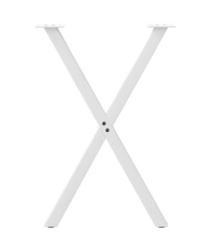 Picioare de masă în formă de X, 2 buc., alb, 50x(72-73) cm, oțel - WOODBB3048