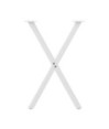 Picioare de masă în formă de X, 2 buc., alb, 50x(72-73) cm, oțel - WOODBB3048 Picioare de masă în formă de X, 2 buc., alb, 50x(72-73) cm, oțel - WOODBB3048