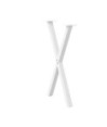 Picioare de masă în formă de X, 2 buc., alb, 57x(72-73) cm, oțel - WOODBB3049 Picioare de masă în formă de X, 2 buc., alb, 57x(72-73) cm, oțel - WOODBB3049