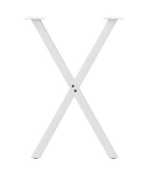 Picioare de masă în formă de X, 2 buc., alb, 57x(72-73) cm, oțel - WOODBB3049