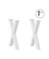 Picioare de masă în formă de X, 2 buc., alb, 60x(72-73) cm, oțel - WOODBB3052 Picioare de masă în formă de X, 2 buc., alb, 60x(72-73) cm, oțel - WOODBB3052