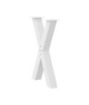 Picioare de masă în formă de X, 2 buc., alb, 60x(72-73) cm, oțel - WOODBB3052 Picioare de masă în formă de X, 2 buc., alb, 60x(72-73) cm, oțel - WOODBB3052
