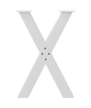 Picioare de masă în formă de X, 2 buc., alb, 60x(72-73) cm, oțel - WOODBB3052