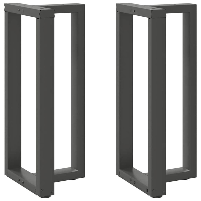 Picioare de masă de bar în formă de T, 2 buc., antracit, 50x35x(90-91) cm, oțel - WOODBB3053 Picioare de masă de bar în formă de T, 2 buc., antracit, 50x35x(90-91) cm, oțel - WOODBB3053