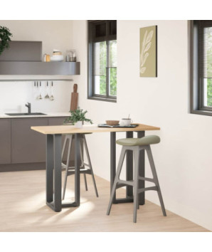 Picioare de masă de bar în formă de T, 2 buc., antracit, 50x35x(90-91) cm, oțel - WOODBB3053