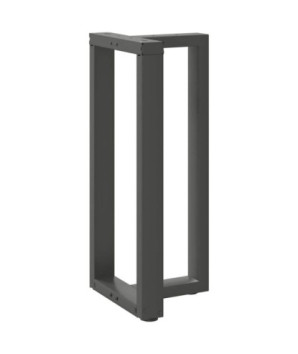 Picioare de masă de bar în formă de T, 2 buc., antracit, 50x35x(90-91) cm, oțel - WOODBB3053