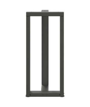 Picioare de masă de bar în formă de T, 2 buc., antracit, 50x35x(90-91) cm, oțel - WOODBB3053