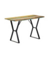 Masă de bucătărie, 120 x 60 x 76 cm, lemn reciclat, cu aspect industrial - WOODBB325 Masă de bucătărie, 120 x 60 x 76 cm, lemn reciclat, cu aspect industrial - WOODBB325