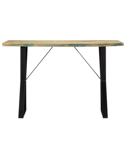 Masă de bucătărie, 120 x 60 x 76 cm, lemn reciclat, cu aspect industrial - WOODBB325