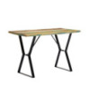 Masă de bucătărie, 120 x 60 x 76 cm, lemn reciclat, cu aspect industrial - WOODBB325 Masă de bucătărie, 120 x 60 x 76 cm, lemn reciclat, cu aspect industrial - WOODBB325