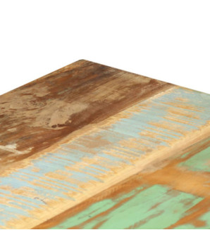 Masă de bucătărie, 120 x 60 x 76 cm, lemn reciclat, cu aspect industrial - WOODBB325