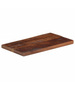 Blat masă rustic din lemn masiv reciclat, dreptunghiulară, 60x20x3,8 cm, handmade