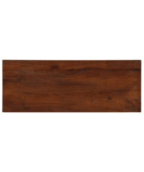 Blat masă rustic din lemn masiv reciclat, dreptunghiulară, 70x20x3,8 cm, handmade