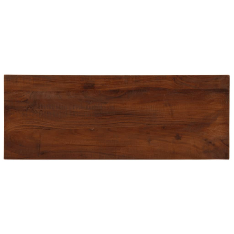 Blat masă rustic din lemn masiv reciclat, dreptunghiulară, 70x20x3,8 cm, handmade