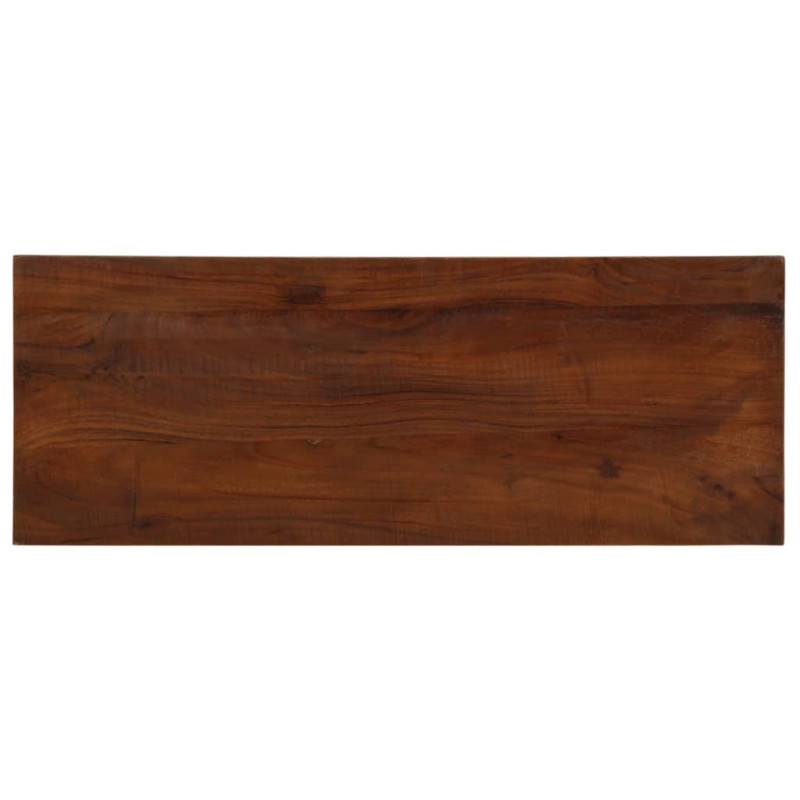Blat masă rustic din lemn masiv reciclat, dreptunghiulară, 90x20x3,8 cm, handmade