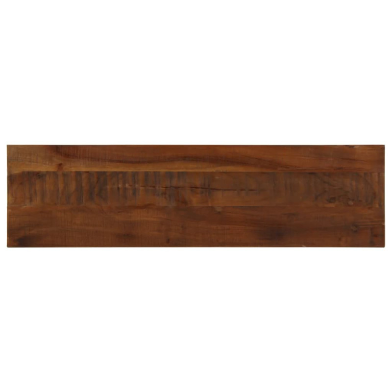 Blat masă rustic din lemn masiv reciclat, dreptunghiulară, 100x20x3,8 cm, handmade