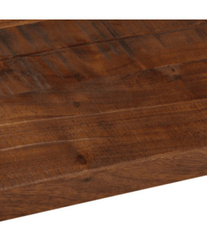 Blat masă rustic din lemn masiv reciclat, dreptunghiulară, 100x20x3,8 cm, handmade