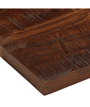 Blat de masă, 60x30x3,8 cm, dreptunghiular, lemn reciclat, cu aspect rustic - WOODBB3111