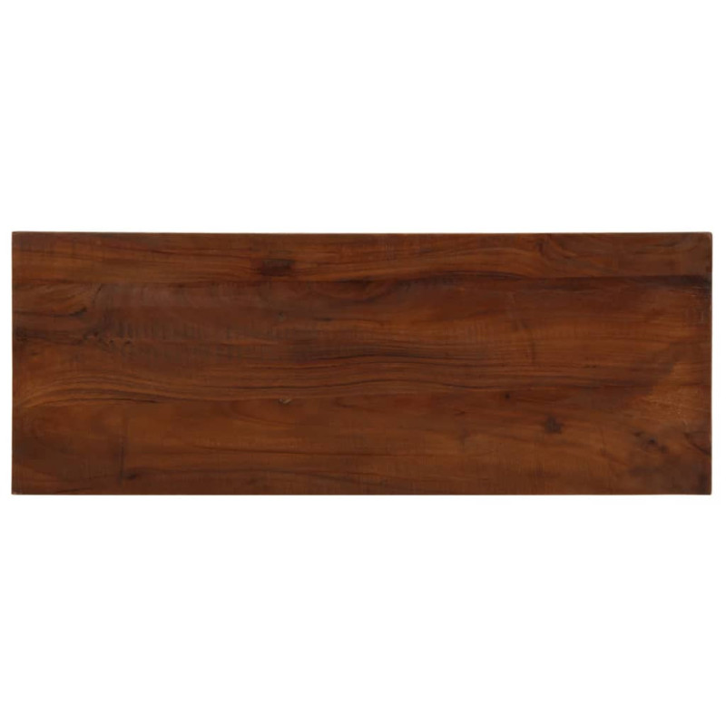 Blat de masă, 80x30x3,8 cm, dreptunghiular, lemn reciclat, cu aspect rustic - WOODBB3113