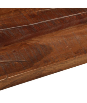 Blat de masă, 90x80x2,5 cm, dreptunghiular, lemn reciclat, cu aspect rustic - WOODBB3119