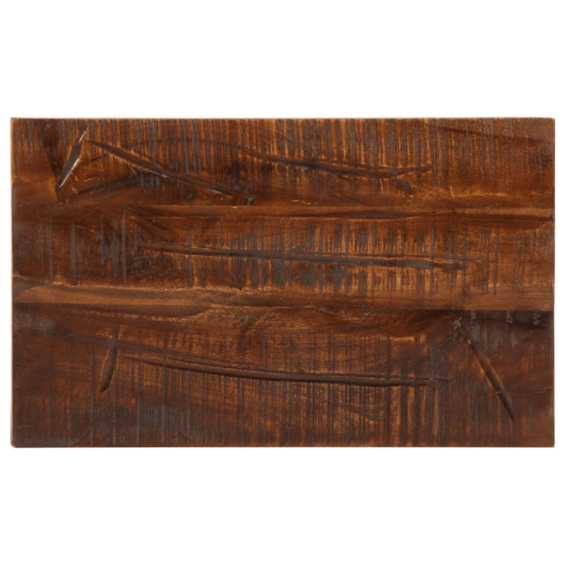 Blat masă rustic din lemn masiv reciclat, dreptunghiulară, 50x40x3,8 cm, handmade