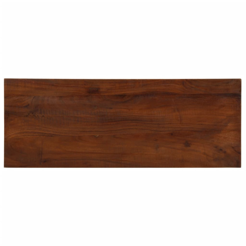 Blat masă rustic din lemn masiv reciclat, dreptunghiulară, 70x40x3,8 cm, handmade