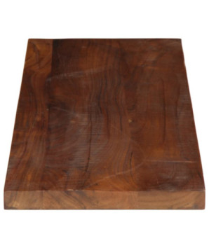 Blat masă rustic din lemn masiv reciclat, dreptunghiulară, 70x40x3,8 cm, handmade