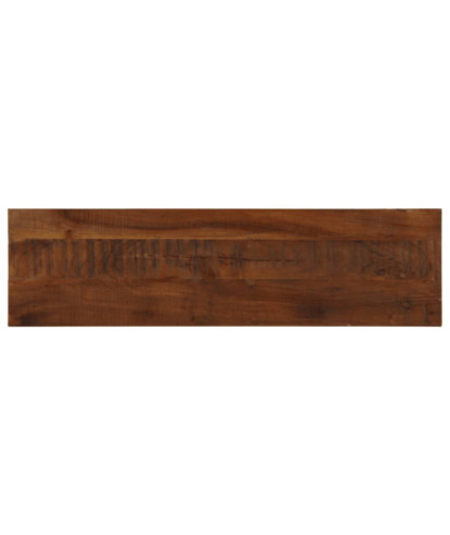 Blat masă rustic din lemn masiv reciclat, dreptunghiulară, 100x40x3,8 cm, handmade