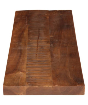 Blat masă rustic din lemn masiv reciclat, dreptunghiulară, 100x40x3,8 cm, handmade