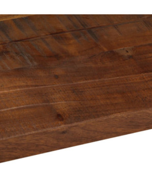 Blat masă rustic din lemn masiv reciclat, dreptunghiulară, 100x40x3,8 cm, handmade