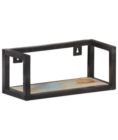 Rafturi de perete, 2 buc., 40 cm, lemn reciclat, cu aspect industrial - WOODBB329