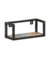 Rafturi de perete, 2 buc., 40 cm, lemn reciclat, cu aspect industrial - WOODBB329